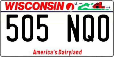 WI license plate 505NQO