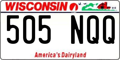 WI license plate 505NQQ