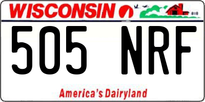 WI license plate 505NRF