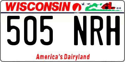 WI license plate 505NRH