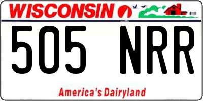 WI license plate 505NRR