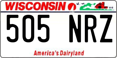 WI license plate 505NRZ