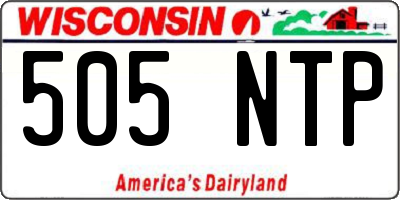 WI license plate 505NTP