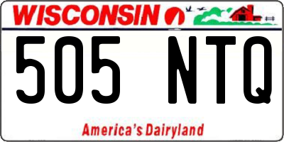WI license plate 505NTQ