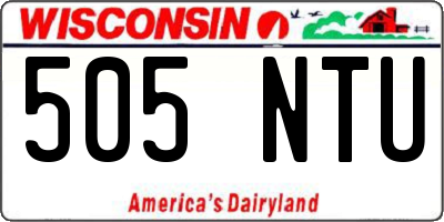 WI license plate 505NTU
