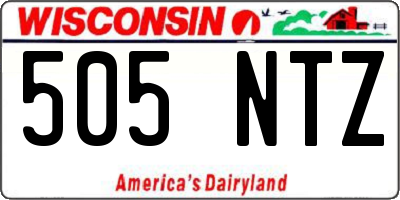 WI license plate 505NTZ