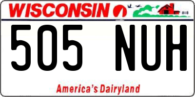 WI license plate 505NUH