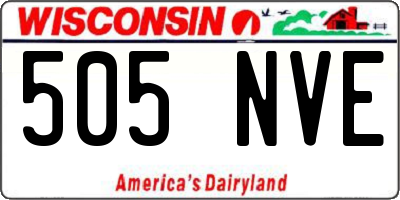 WI license plate 505NVE