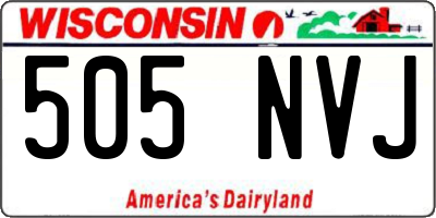 WI license plate 505NVJ