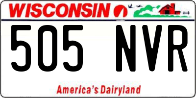 WI license plate 505NVR