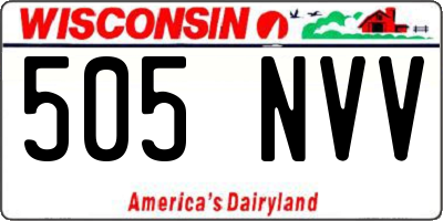WI license plate 505NVV