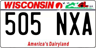 WI license plate 505NXA