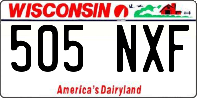 WI license plate 505NXF