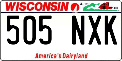 WI license plate 505NXK