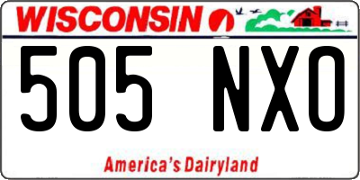 WI license plate 505NXO