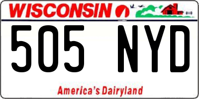 WI license plate 505NYD