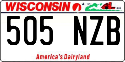 WI license plate 505NZB