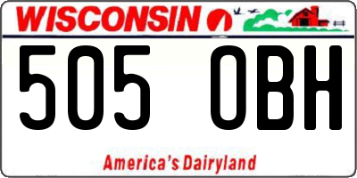 WI license plate 505OBH