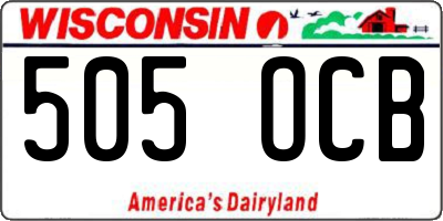 WI license plate 505OCB