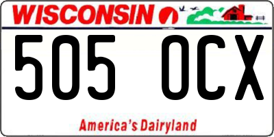 WI license plate 505OCX