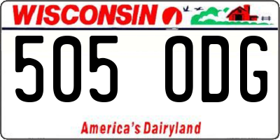 WI license plate 505ODG