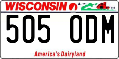 WI license plate 505ODM