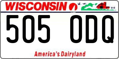 WI license plate 505ODQ