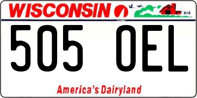 WI license plate 505OEL