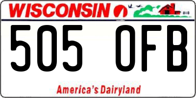 WI license plate 505OFB