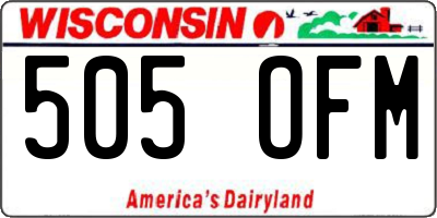 WI license plate 505OFM