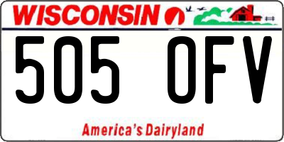 WI license plate 505OFV