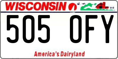 WI license plate 505OFY