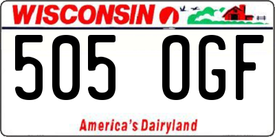 WI license plate 505OGF