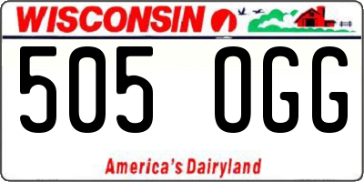 WI license plate 505OGG