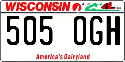 WI license plate 505OGH