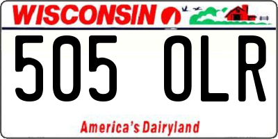 WI license plate 505OLR