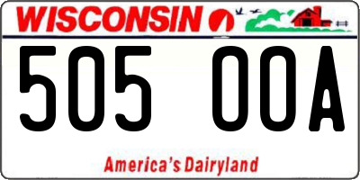 WI license plate 505OOA