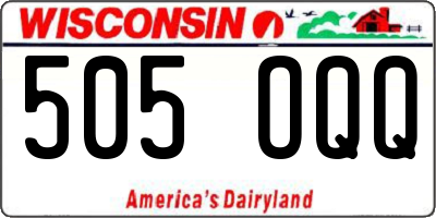 WI license plate 505OQQ