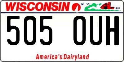 WI license plate 505OUH