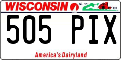 WI license plate 505PIX