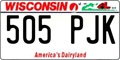 WI license plate 505PJK