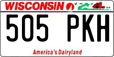 WI license plate 505PKH