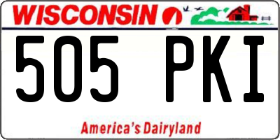 WI license plate 505PKI