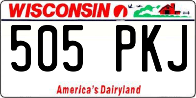 WI license plate 505PKJ