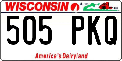 WI license plate 505PKQ