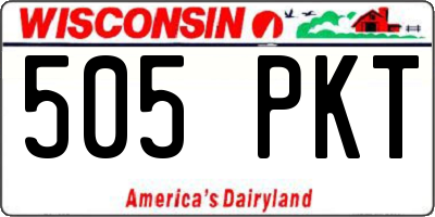 WI license plate 505PKT