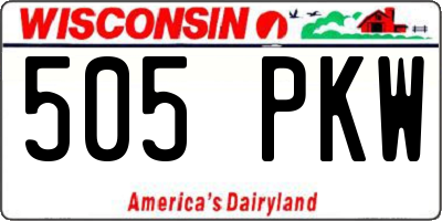 WI license plate 505PKW