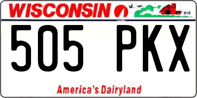 WI license plate 505PKX