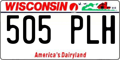 WI license plate 505PLH