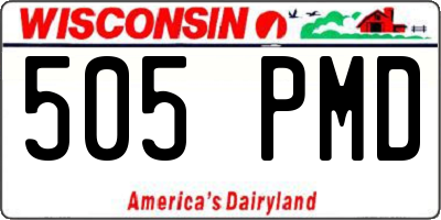 WI license plate 505PMD